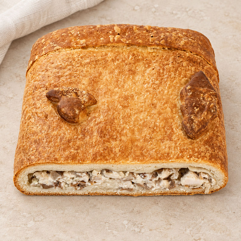 pirog kura griby