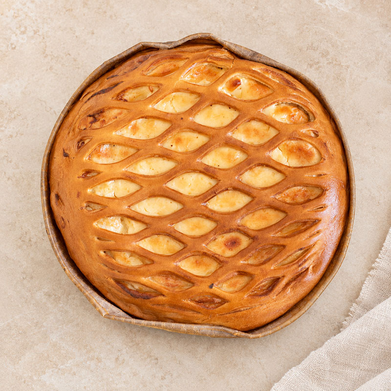 pirog tvorog kruglyi